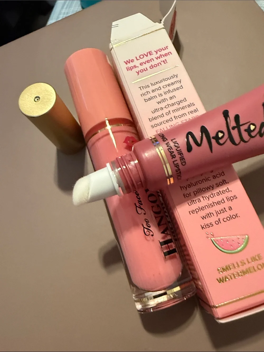 Too Faced Hangover Rx Pillow Balm Lip Treatment — Watermelon Kiss Pink